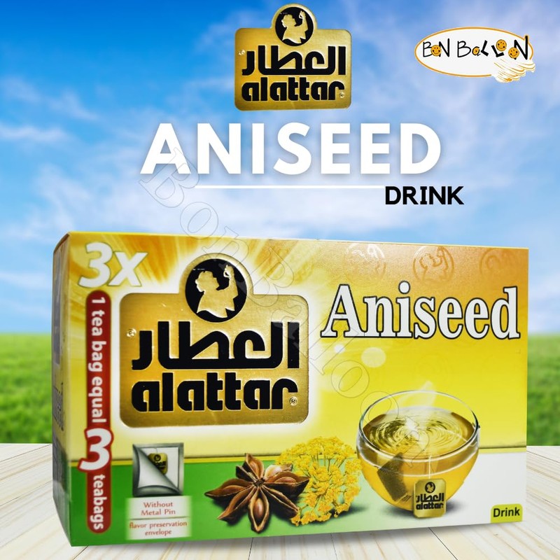 AlAttar Drink Herbal Anise Tea (20 Bags) Anis Aniseed Herbals