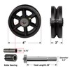 LONGRUNFORU 6" X 2" Sliding Gate Rollers, Cast Iron V