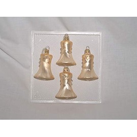 Jingle Bells Lauscha Bell with Beater Champagne Plain