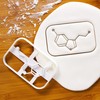 Set of 4 Molecules Cookie Cutters (Dopamine, Serotonin, Adrenaline and