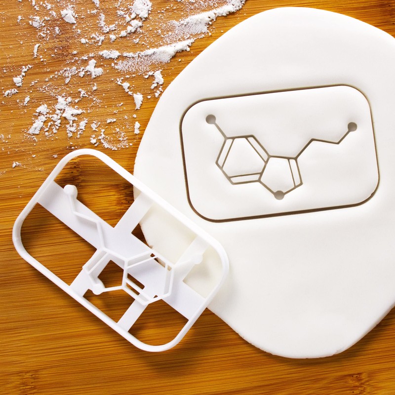 Set of 4 Molecules Cookie Cutters (Dopamine, Serotonin, Adrenaline and