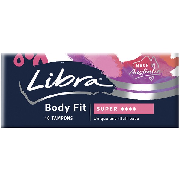 Feminine Hygiene & Period Care>Feminine Hygiene by BRAND>Libra Range Libra Tampons Body Fit Super 16