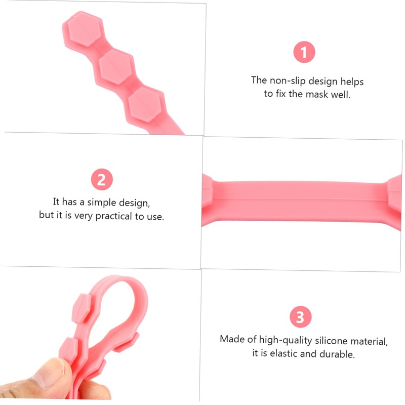 BIUDECO 10 Pcs Mask Extension Buckle Soft Strap Hook for