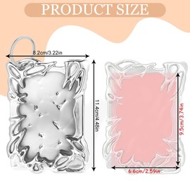 RAXLUPO Photocard Holder Frame ID Card Holder Badge Holder ID Card Holder ID Photo Card Holder Galvanised Plastics Irregular Frame for Children and Teenagers