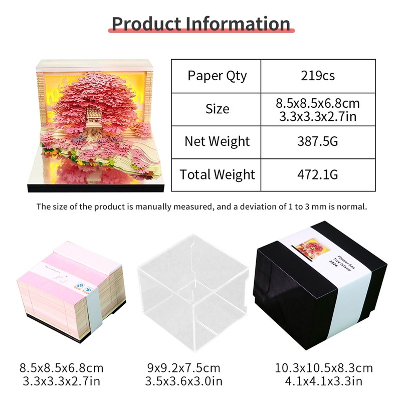 Time Piece 3D Calendar 2027, Tear Away Desk Calendar With