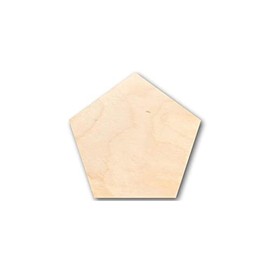Unfinished Wood Pentagon Shape Craft up to 46" DIY 7" / 1/8"