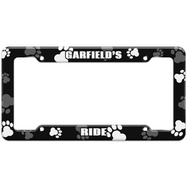 GRAPHICS & MORE Paw Prints License Plate Frame Ride Names Male Ga-Gi - Garfield