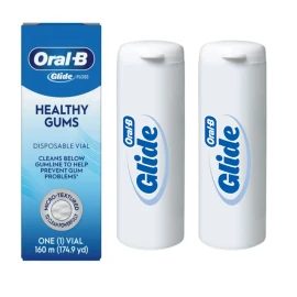 Oral-B 2-Pack NEW VERSION! Oral-B Glide Healthy Gums Unflavored Floss Refills,  160m