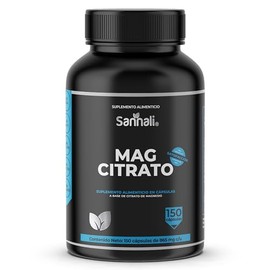 Citrato de Magnesio con 150 Cápsulas. Mag Citrato | 400 mg de Magnesio elemental | Sannali