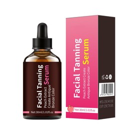 KARLOR Face Tanning Serum with Peach Extract, Self-Tanning Concentrate Face Serum for a Naturally Tanned Complexion Facial Tanning Serum Face Care Tanning Intensity 30 ml