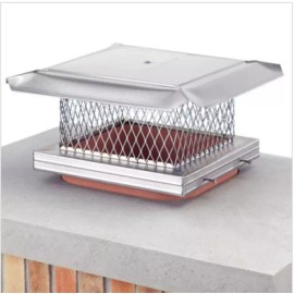 HomeSaver Pro 9" x 13" SS Single-Flue Chimney Cap 3/4" Mesh Stainless Steel