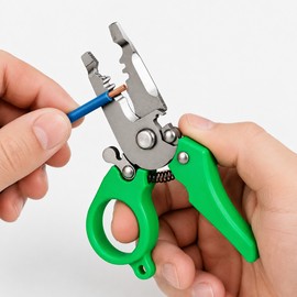 Multi-Function Wire Stripping Pliers for Electrical Work – Compact Cable Cutter & Crimping Tool for DIY and Repairs