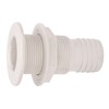 2in Through Hull Fitting Straight Drain Hose Polypropylene Inner Beam