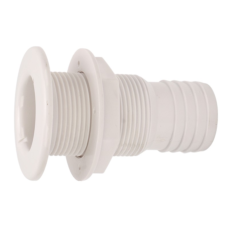 2in Through Hull Fitting Straight Drain Hose Polypropylene Inner Beam
