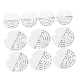 Vaguelly 100 Pcs Transparent Round Spacer Templates for Hair Extensions Heat Resistant Shield Guards with Scale for Precise Bonding and Comfortable Wear Hair Extensions Tool