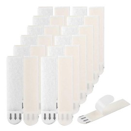 Strip Refills Compatible with Command, 24-Pairs(48 Strips) Large Picture Hanging Strips for Wall Hooks, Damage-Free Sticky Picture Hangers, Adhesive Strip Ideal for Posters and Decorations