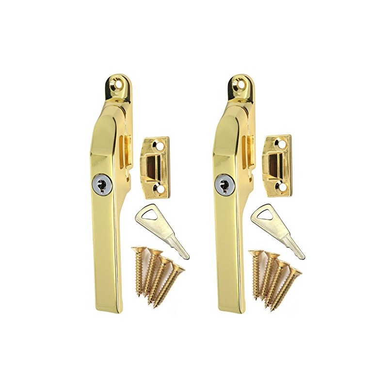 2X Window Locking Casements - Brass Window Handle Replacement Locks