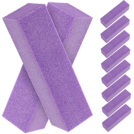 Mikinona 10pcs Nail Buffer Blocks for Manicure Pedicure Sponge Nail Files for Smoothing and Polishing Easy to Use Grooming Tools Purple