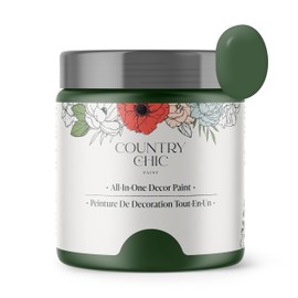 Country Chic All-in-One Chalk Paint for Furniture, Cabinets, Home Decor, Eco-Friendly, Matte Finish, Built-In Primer & Top Coat for Wood, Metal - Fireworks (Forest Green) - 4 oz (118 ml)