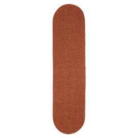 Superior Jute Oval Indoor Runner Rug, Brick