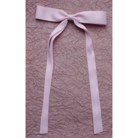 Ruwado 2 Pcs Bow Hair Clips Large Ribbon Satin Vintage Bowknot Hair Accessories for Women Girls Hair Barrettes Long Curly Thick Thin Party Hair Supplies (Pink)