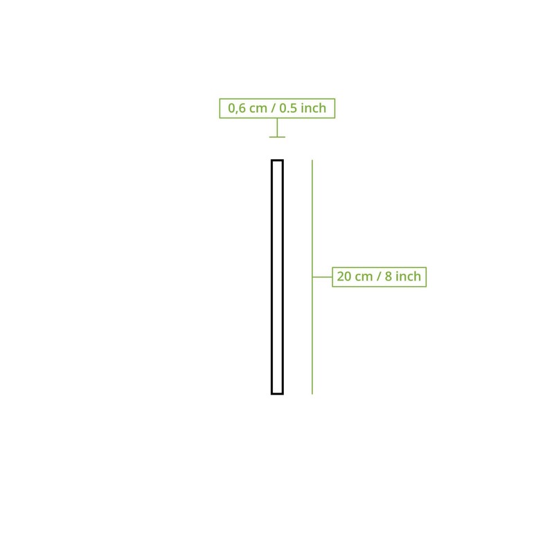 ECOFIESTA 480 x Paper Straws, 20 cm, Diameter 0.6 cm,
