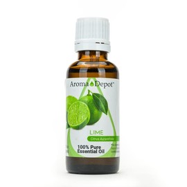 30 ml. Lime Essential Oil 100% Pure Natural, Therapeutic Grade. Ideal for Aromatherapy, Oil Diffuser, & Perfect for Cleaning. Cold Pressed from Fresh Lime Peel. (1 Ounce)