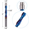 Helovmine Spiral Flush-Trim Router Bit, 1/4 Inch Shank 2 Flute
