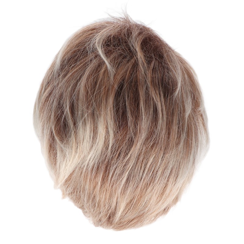 Woman Short Wig Synthetic Layered Straight Fluffy Heat Resistant Soft