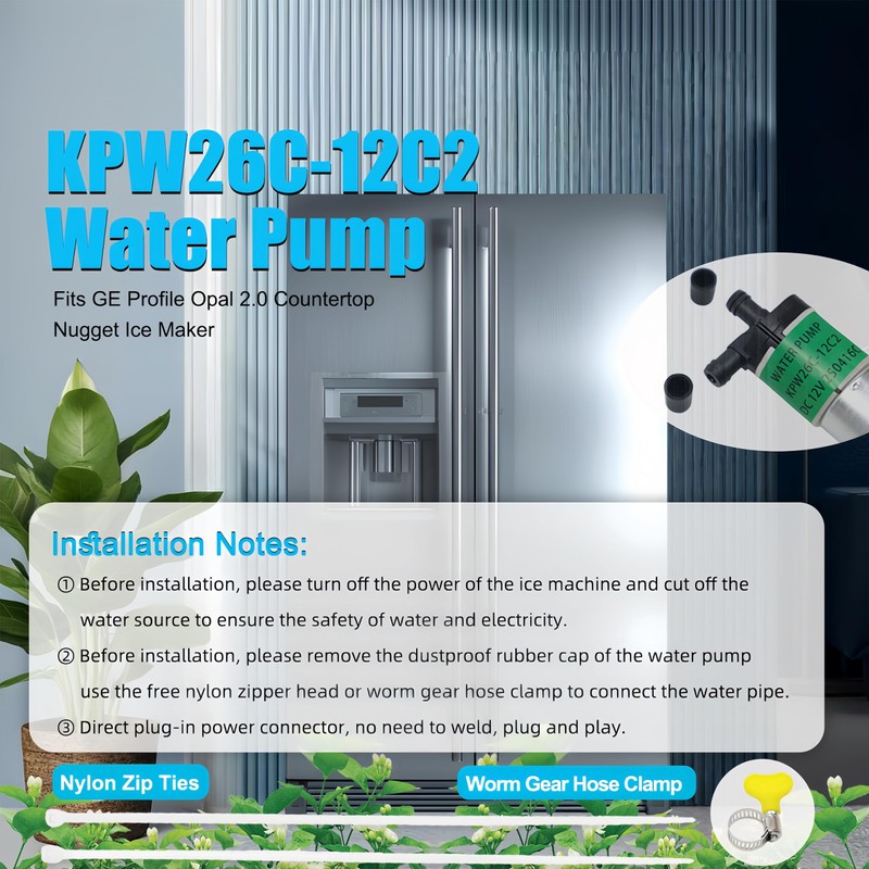 Upgrade KPW26C-12C2 Water Pump Compatible with G E Profile Opal