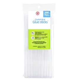 ZFYOUNG 200 Count - Crystal Clear Hot Glue Sticks - Full Size, 5.9" x 0.27", All-Purpose Glue for Crafting, Wood, Metal, Glass, Plastic, Fabric, Foam - Ideal for DIY, Scrapbooking & More