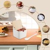 Ziyonix Sugar Bowl, Ceramic Salt Container Condiment Pots Spice Jar
