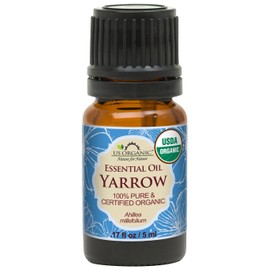 US Organic 100% Pure Yarrow Essential Oil, USDA Certified Organic, Steam Distilled, Achillea Millefolium, Therapeutic Grade, Calming & Soothing, Skin Care & Aromatherapy, Sourced from Bulgaria (5 ml)