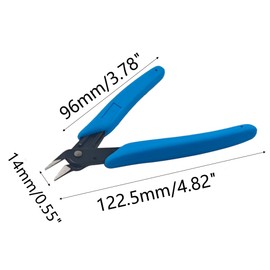 PDETVEO 3PCS 5 Inch Micro Flush Cut Pliers, Wire Snips, Soft Copper Wire Snips, Small Side Cutters for Crafts, Models, Zip Ties Snips, Nippers (Blue)