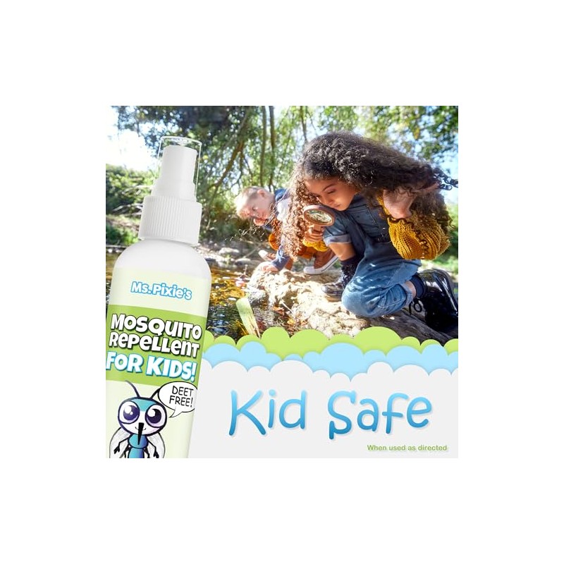 Ms. Pixie's Mosquito Repellent for Kids, DEET-Free Gentle Bug Spray