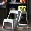 Gracious Living 2-Step Stool, Portable Plastic Stepping Stool for Dorm,