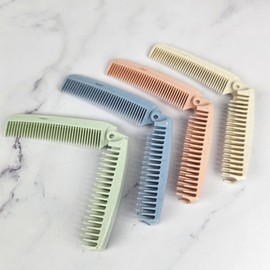 Travel Portable Folding Comb Hair Comb Blue 10ea