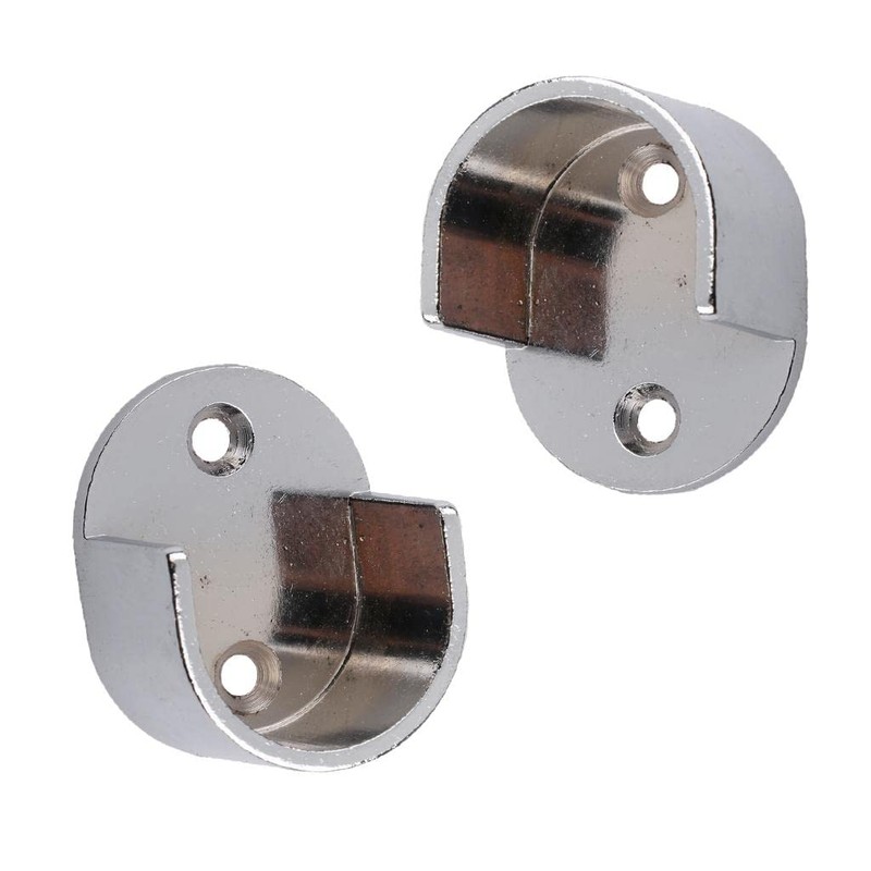 Sharplace Curtain Pole Recess Wall Bracket Curtain Rods Finials Window