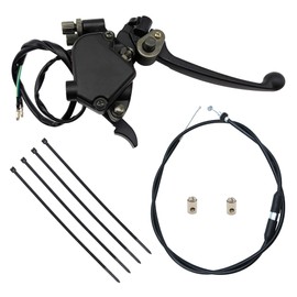 YGQ 7/8" 22mm Thumb Throttle Cable with Double Brake Lever Assembly for 50cc 90cc 150cc 250cc ATV Quad Roketa Taotao Sunl Kazuma Gokart