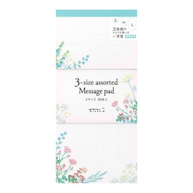Midori 89517006 Single Pencil Notebook, 3 Sizes, Bouquet Pattern, 30 Sheets