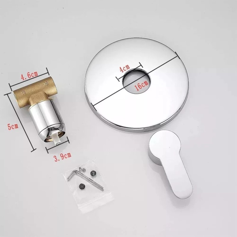 Anuwsasa Grifería de baño Anuwsasa Inox TD-0617 color plateada