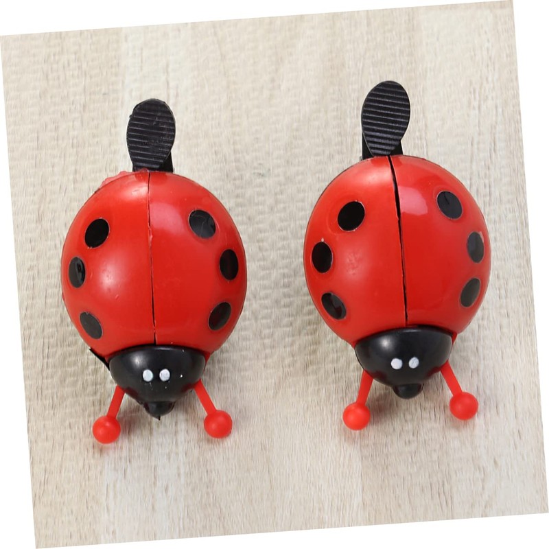 BESPORTBLE Bike Horn Ladybug Bells Handlebar Ring Round Wind and