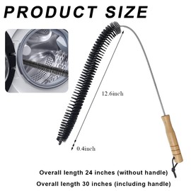 FSTURIOS Radiator Cleaner Brush, 30 Inches Flexible Radiator Duster Cleaning Brush with Wood Handle, Radiator Coil Cleaning Brush Vent Cleaner for Vehicle Refrigerator Dryer (Half Bristle)