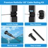 RailinGo 50Pack 1/8" Black Invisible Cable Railing Kit, T316 Stainless