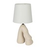 Bloomingville Ceramic Table Lamp with Volcano Finish, White