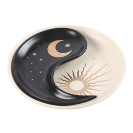 Yin & Yang Trinket Dish Set – Stackable Decorative Dishes with Sun & Crescent Moon Design for Jewelry, Keys & Small Essentials – Elegant Home & Office Décor Storage Solution