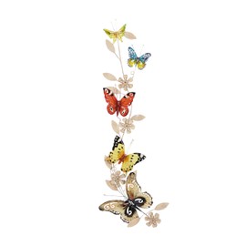 Deco 79 Metal Butterfly Home Wall Decor Indoor Outdoor Wall Sculpture, Wall Art 10" x 3" x 39", Multi Colored