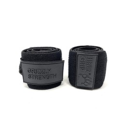 BEAR GRIP - Premium Heavy Duty 24" Weight Lifting Wrist Wraps, Bodybuilding, Crossfit, Powerlifting, StrongMan (Black)