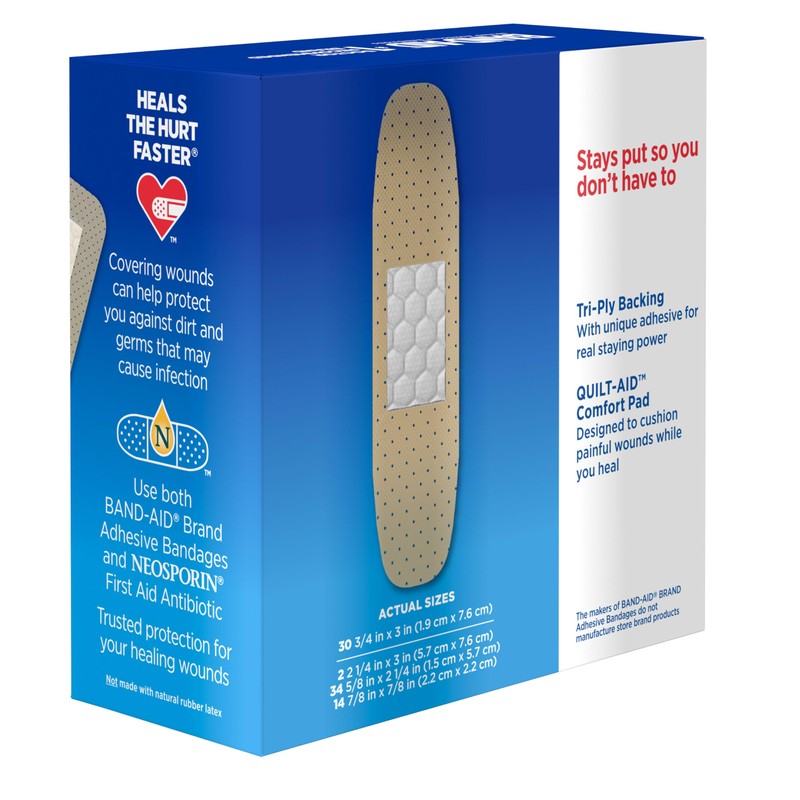 Band-Aid Brand Tru-Stay Sheer Strips Adhesive Sterile Bandages for First