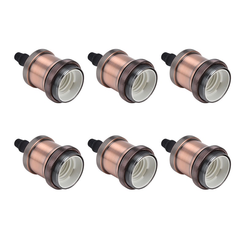 6 Pcs Lamp Holder Metal E26 E27 Screw Retro Lighting